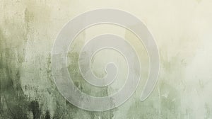 Textured wall painted in shades of green and beige, creating a unique abstract background with visible brushstrokes photo