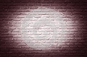 Textured wall of red bricks, detailed background