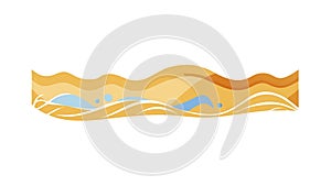 Textured Wavy Sand or Desert Dune Pattern, vector design Generative AI