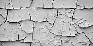 Textured White Cracked Wall Surface Background