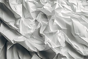 Textured White Crumpled Paper Background for Creative Designs