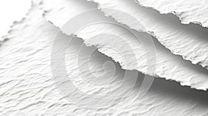 Layers of Torn White Paper Texture Background