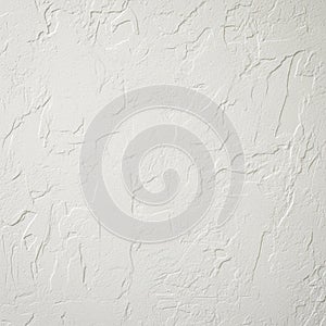 A textured white wall with irregular patterns and rough surfaces creates an abstract,
