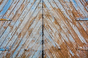 Textured wooden gates