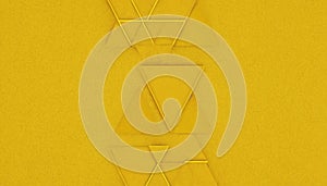 Yellow Geometric Triangles on Textured Background pattern