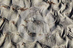 Textures on the beach sand