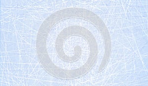 Textures blue ice. Ice rink. Winter background. Overhead view. Vector illustration nature background.