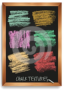 Textures of chalk and coal. Vector brush strokes. Soft pastel colors. Decorative frame. High resolution image.