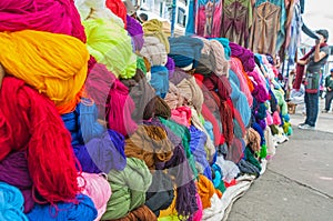 Textures and clothing at a market