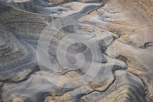 Textures of eroded arid landscape near Capitol Reef National Park