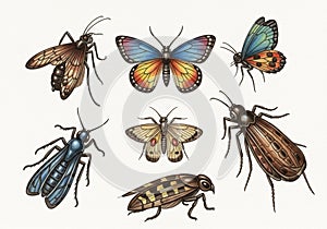 Textures and patterns, showcasing a blend of artistic styles with