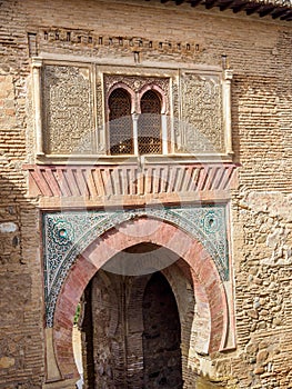 Textures in Wine door entrance of Alhambra in Granada, Spain