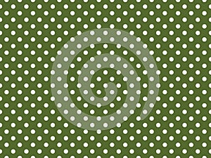 texturised white color polka dots over dark olive green backgrou