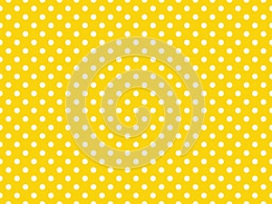 texturised white color polka dots over gold yellow background