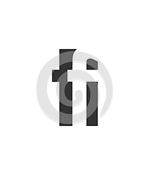 TF creative geometric initial based modern and minimal logo. Letter t f trendy fonts photo