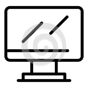 Tft monitor interface icon, outline style