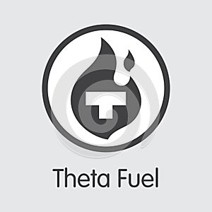 TFUEL - Theta Fuel. The Icon of Money or Market Emblem.