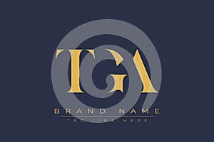 TGA abstract letter logo design
