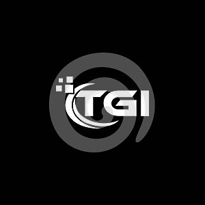 TGI letter logo design on black background. TGI creative initials letter logo concept. TGI letter design