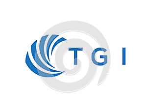 TGI letter logo design on white background. TGI creative circle letter logo