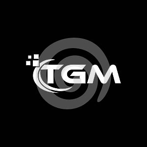 TGM letter logo design on black background. TGM creative initials letter logo concept. TGM letter design