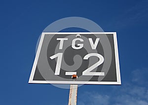 TGV Railway Sign