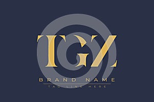 TGZ abstract letter logo design