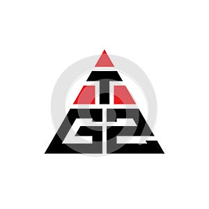 TGZ triangle letter logo design with triangle shape. TGZ triangle logo design monogram. TGZ triangle vector logo template with red