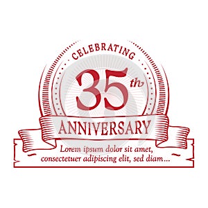  35 aniversario diseno plantilla.35 anos designación de la organización o institución.anos a ilustraciones 