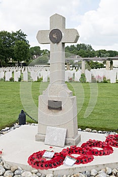 6th Airborne Division Cross at Ranville Cemetery photo