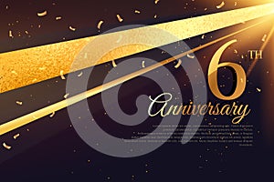 6th anniversary celebration card template