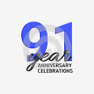 91th anniversary celebration logo design photo