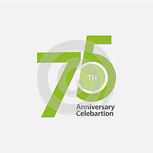 75 th Anniversary Celebration Vector Template Design Illustration photo