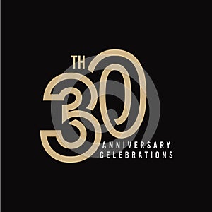 30 Th Anniversary Celebration Vector Template Design Illustration photo