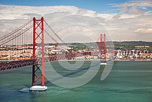 25th of April Suspension Bridge in Lisbon, Portugal, Eutope