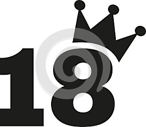 18th Birthday number crown photo