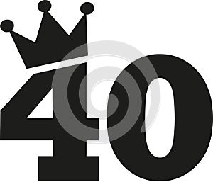 40th Birthday number crown photo