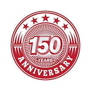 150 years anniversary celebration. 150th anniversary logo design. 150years logo.