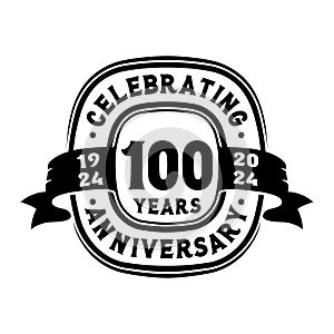 100th Anniversary Celebration Logo Design Template. 100th Anniversary Vector and Illustration.