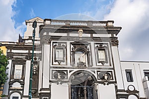 16th century basilica dedicated to Santa Maria degli Angeli alle Croci on the Veterinaria street in Napoli photo