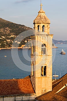 Bell tower of the Dominican monastery in Dubrovnik, Croatia