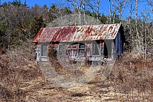 19th Century Corn Crib in Deserted mining village