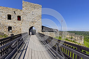 14th century Dobczyce Castle on Lake Dobczyce, near Krakow, Poland