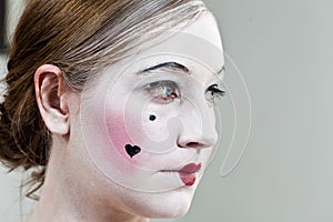 18th century enlightment make-up girl photo