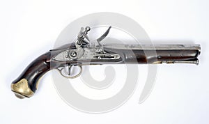 18th century flintlock pistol photo