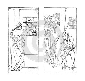 St. Peter Freed from Prison by Filippo Lippi | Antique Art Illustrations photo