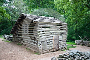 19th Century Log Barn in Appalachians 2 photo