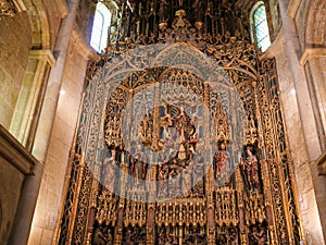 15th century retable in Coimbra Old Cathedral or Se Velha photo