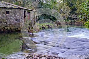 19th century water mill in O Rosal, Galicia Spain photo