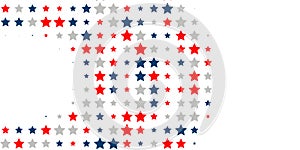 Abstract background of red, blue, white stars